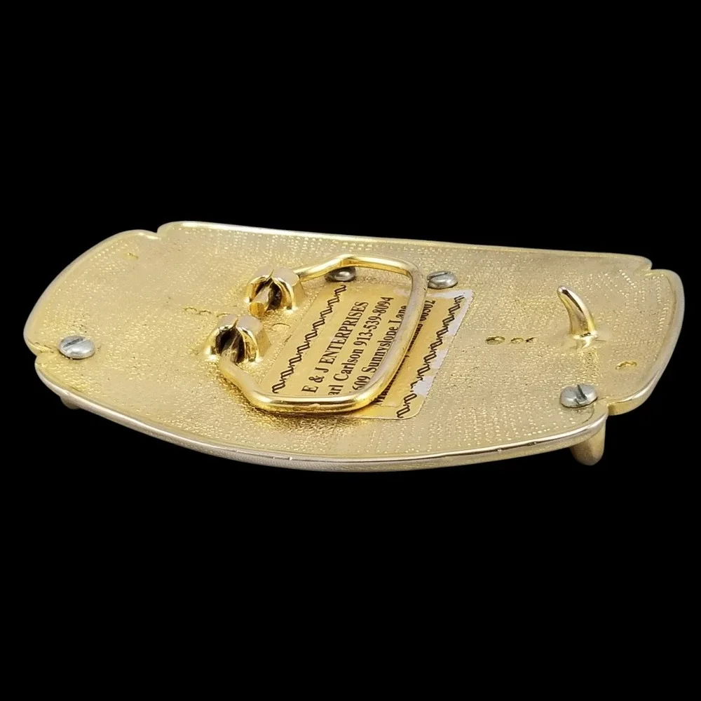 E & J Enterprises American Legion 40 &‎ 8 Gold Tone Western Style Belt Buckle